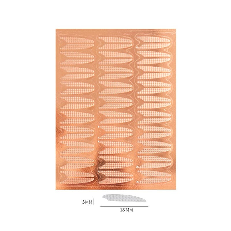 Shark-shaped double eyelid tape, rose gold, no-cut, invisible, with good adhesion, transparent with protective film, eye tape/eye patch.